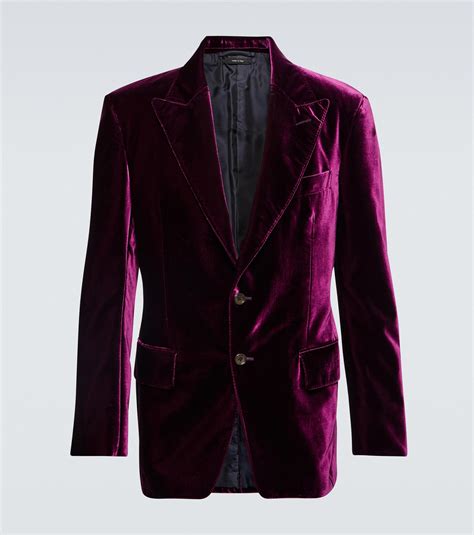 Tom Ford Cooper Velvet Blazer in Red for Men | Lyst