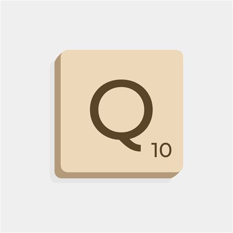 Q uppercase in scrabble letters. Isolate vector illustration ready to ...