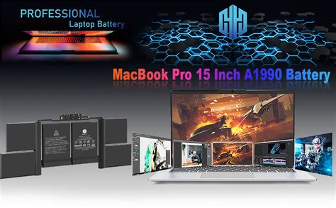 R & A1990 A1953 Laptop Battery Compatible for MB Pro 15" A1990 Mid 2018 ...