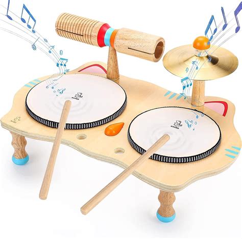 Amazon.com: oathx Kids Drum Set All in One Montessori Musical ...
