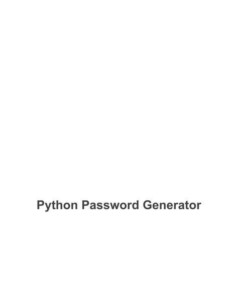 Image result for Password Generator Python Logo