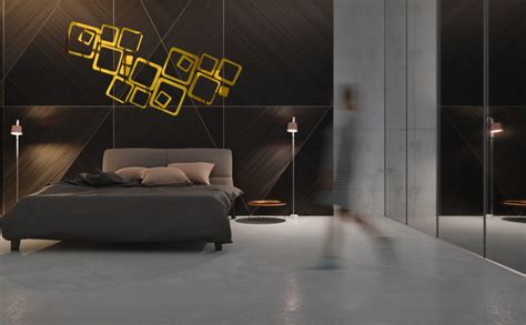 Wall1ders 18 Squares Six Size Golden Mirror Stickers for Wall. : Amazon ...