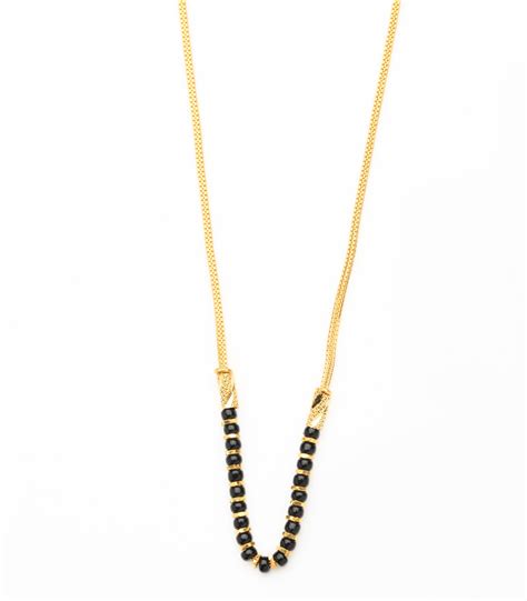 PNG & Sons Black Bead U- Shaped Mangalsutra Gold – P. N. Gadgil & Sons Ltd