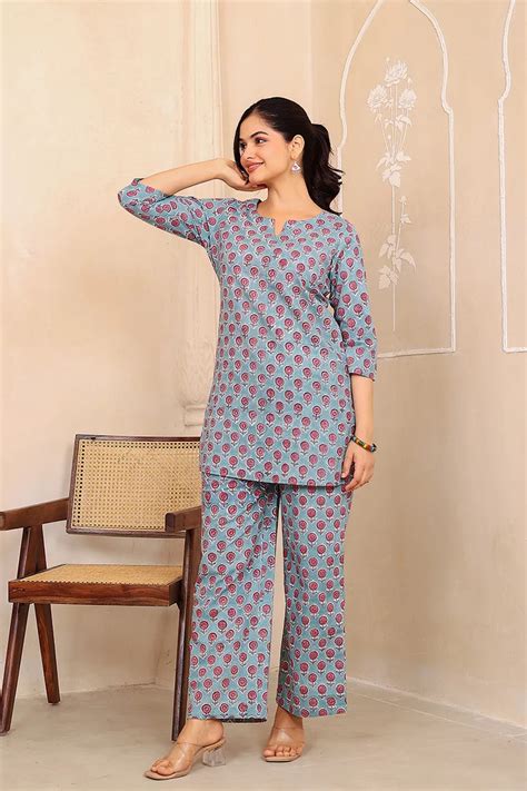 Dark Green Hand Block Printed Co-Ord Set – Gulab Chand Trends