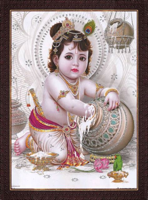 craftery Bal Krishna Krishna Bal Roop Bal Gopal Religious Frame Price ...