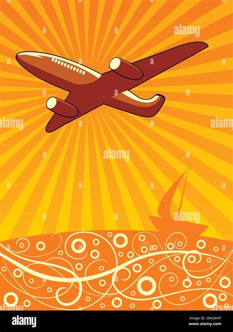 Image result for Plane Flying Over Beach Drawing