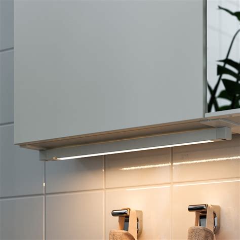 SILVERGLANS LED bathroom lighting strip, dimmable white, 40 cm (16") - IKEA