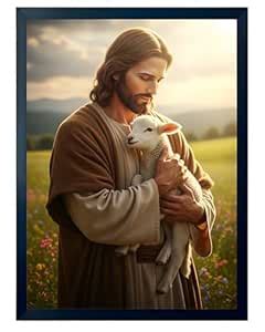 ARTFUL TOY BOX – Jesus Christ Good Shepherd Photo Frame Wall Art ...