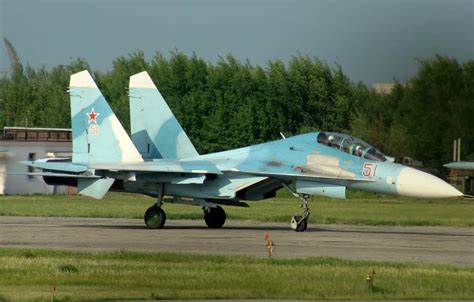 Wallpaper fighter, the airfield, the rise, Su-27 for mobile and desktop ...