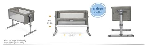 Buy Joie Roomie Glide Baby Cot - Light Weight Aluminum Frame Baby Crib ...