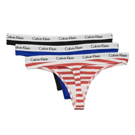 Buy NEW Calvin Klein Carousel 3 Pack Thong Women's Low-rise Thong ...