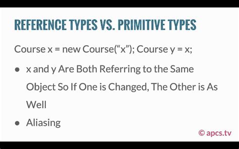 Lecture 73 - Reference Types - YouTube
