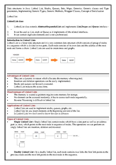 Hadoop & Big Data (UNIT - 1) - Data structures in Java: Linked List ...