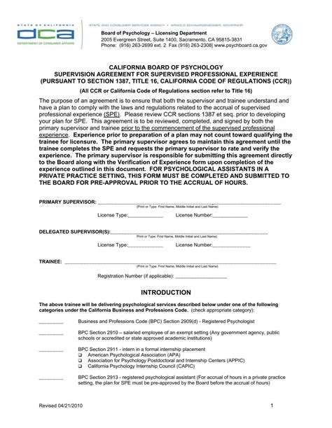 California Board Of Psychology