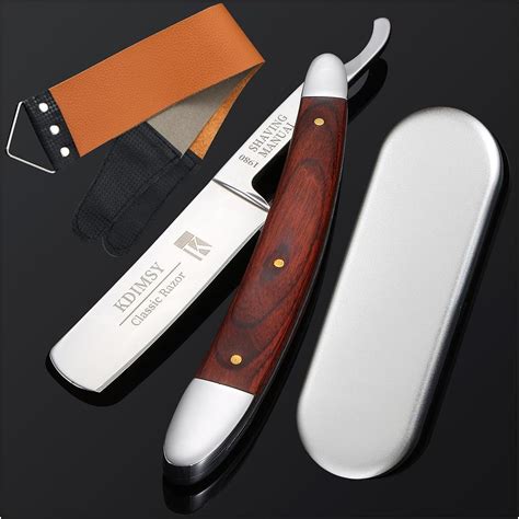 Amazon.com: BRV MEN Professional Straight Edge Barber Razor w/ 100 Lord ...