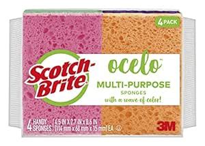 O-Cel-O 7274T Stay Fresh Sponges, 4-11/16-Inch X3-Inch, 4/Pk, Assorted ...