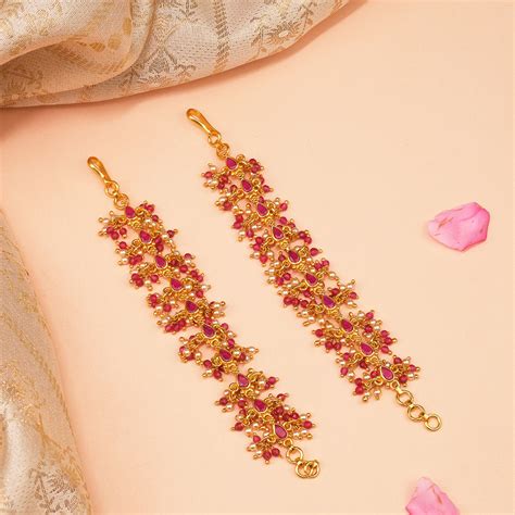Silver Champaswaraalu with Stone Beads and Pearls – Padmam