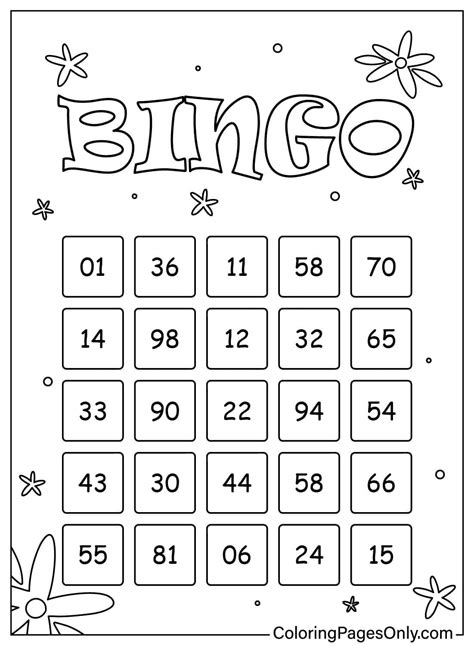 30+ Bingo Coloring Pages - Free Printable PDF & Online Coloring