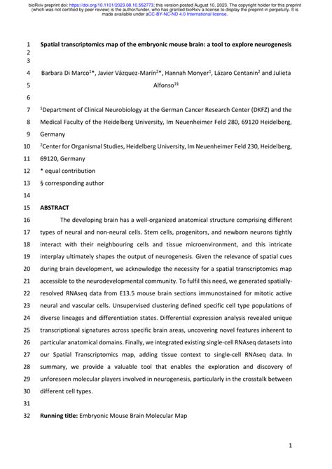 Spatial Transcriptome Mouse Embryo Development 的图像结果