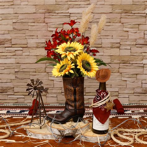 Diy Centerpieces For Cowboy Set Of 6 Cowboy Centerpieces, 6" Little