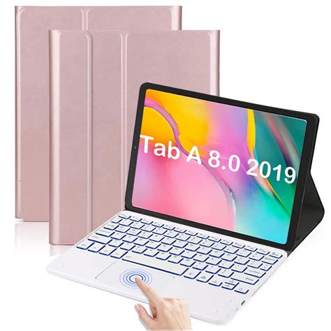 QYiiD Backlit Touchpad Keyboard Case for Galaxy Tab A 8.0 2019 SM-T290 ...