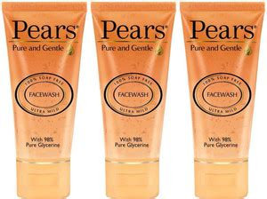 Pears Pure and Gentle Daily Cleansing Facewash, 150gm x 3 Face Wash ...