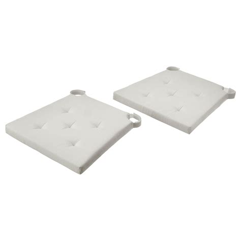 JUSTINA chair pad, natural, 42/35x40x4 cm (17/14x16x2") - IKEA