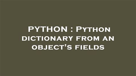 Image result for Dictionary Object Python