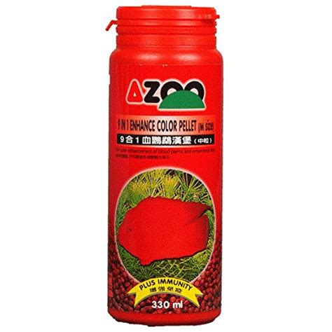 AZOO Enhance Color Pellet | 330 Ml - 125 G | 9 in 1 Formula Fish Food ...