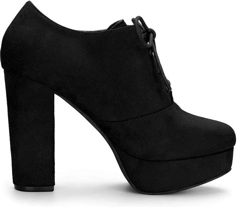 Buy Allegra K Women's Platform Chunky Heel Lace Up Boots Online at ...