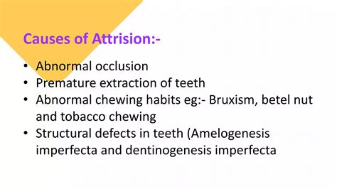 ATTRITION OF TEETH (Regressive Alterations of Teeth) | PPTX
