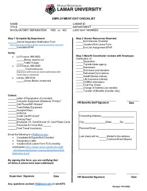 Fillable Online Separation Notification Form Fax Email Print - pdfFiller