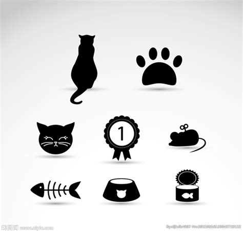 黑色猫元素图标设计图__其他_广告设计_设计图库_昵图网nipic.com