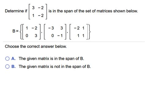 Image result for Span Matrix Example