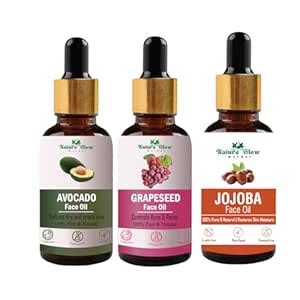 Buy Nature Glow Herbal Avocado, Grapeseed & Jojoba Facial Oil –Organic ...