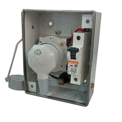 SELVO 20 Amps SPN Distribution Board with Two Pin Metal Clad Industria ...