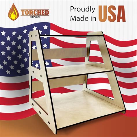 TORCHED DISPLAYS Portable 3-Tier Retail Table Display Stand with India ...