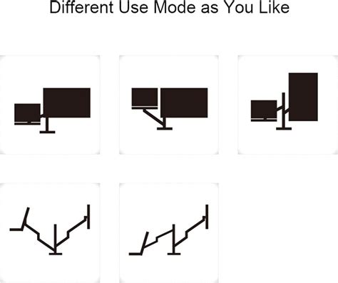 Buy TOMYEUS Monitor Arm Aluminum Adjustable Dual Arm Desktop Mounts LCD ...
