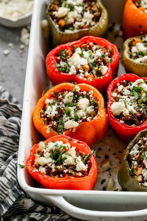 Greek Stuffed Peppers with Feta and Rice – WellPlated.com