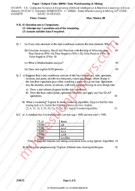 Be computer-engineering-aids semester-5 2023 may data-warehousing-and ...