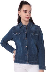 CEFALU Full Sleeve Washed Women Denim Jacket - Buy CEFALU Full Sleeve ...