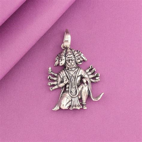 925 Silver Hanuman God Pendant | GP-190, 14g, 925 Purity – P S Jewellery