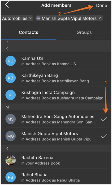 Image result for Write Group Contacts