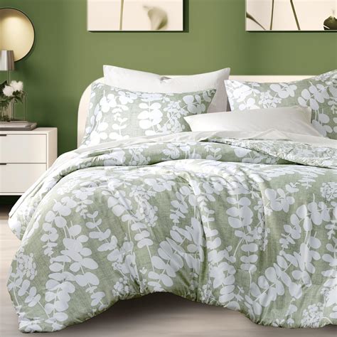 Amazon.com: Codi Sage Green Comforter Set Queen Size, Floral Bedding ...