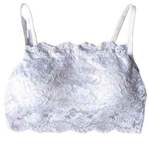 Buy Blue Secret Women's Cotton Net Bra Seamless Floral lace Padded Tube ...