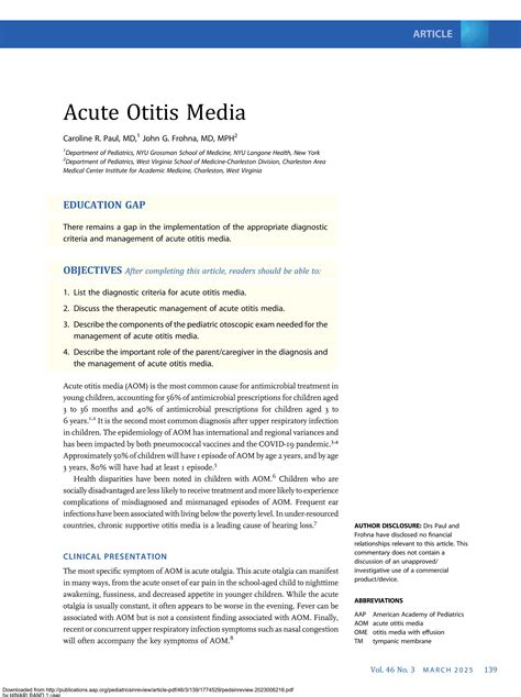 OTITIS MEDIA AGUDA.pdf artículo en español | PDF