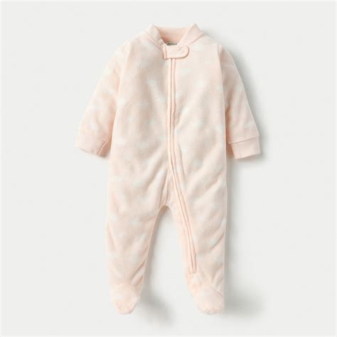 Buy Juniors Cloud Print Closed Feet Sleepsuit with Long Sleeves from ...