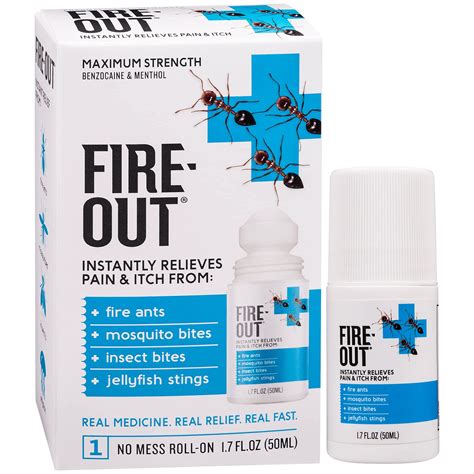 Fire Out Instant First Aid Pain Relief from Fire Ant Stings and Bug ...
