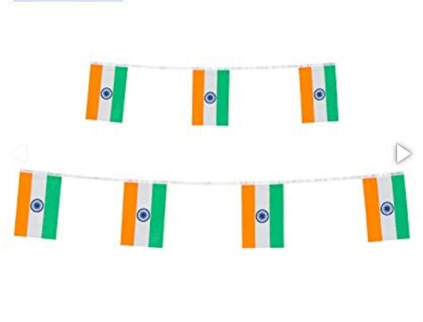 (3Pack)Vertically Hanging 24 flag in a string(approx 4 meter long ...