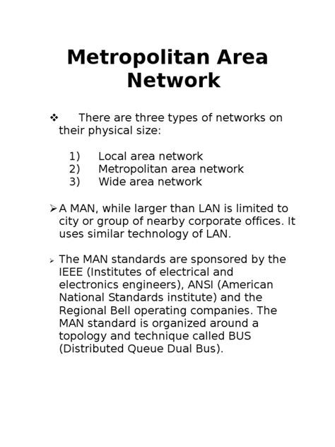 Image result for Metropolitan area network Types